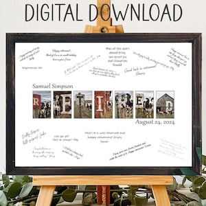 Download stampabile, Alternativa al libro degli ospiti personalizzato in pensione per vacca da latte, Pensionamento dell&#39;agricoltore, Partenza, Addio, Addio capo