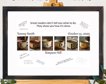 Personalized Boss Appreciation Coffee Mug Print: Leader Gift (Digital Download)