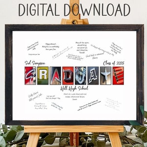 Livre d'or alternatif unique en téléchargement personnalisé pour passionné de voiture, remise des diplômes, promotion 2025, carte de remise des diplômes