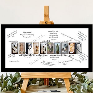 Personalized Supervisor Appreciation Card Alternative, Guest Book Sign In, Boss&#39;s Day Gift, Coworker Promotion, New Job Gift, Thank You Card