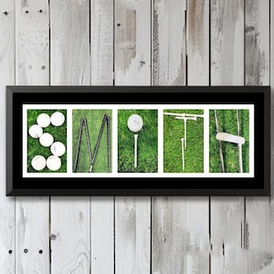 Golf Personalized Name Framed Sign, Golf Gifts For Men, Custom Golfer Gift, Golfing Gift For Her, Golf Gift For Him, Personalized Gift Idea