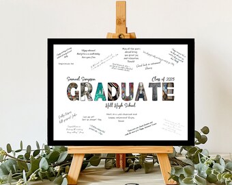 Personalized High School Graduation Unique Alternative Guestbook, Graduation Party, College Graduate, Guest Signature Station, Class Of 2024