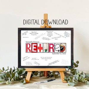 Printable Download Retired Nurse Guest Signing Alphabet Photography Printable