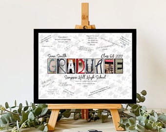 Personalized Graduation Unique Alternative Guestbook, Graduation Party, Graduate Gift Idea, Guest Signature Station, Senior Class of 2024