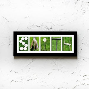 Golf Personalized Name Framed Sign, Golf Gifts For Men, Custom Golfer Gift, Golfing Gift For Her, Golf Gift For Him, Personalized Gift Idea White