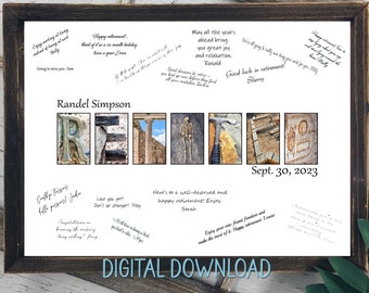 Printable Download, Archeology Personalized Retirement Guest Book Alternative, Archeologist Retired, Coworker Leaving Farewell, Boss Goodbye