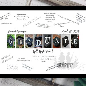 Personalized College ROTC Graduation Unique Alternative Guestbook ...