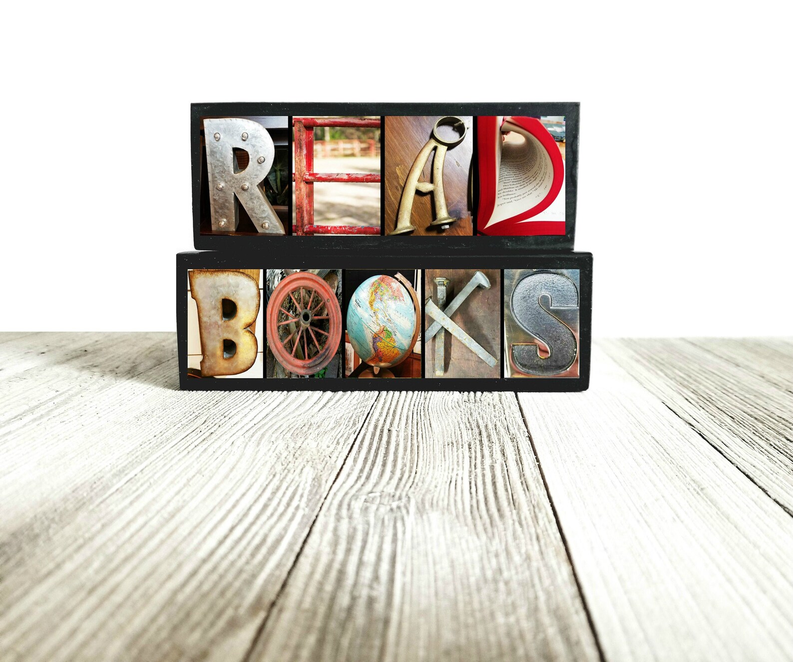 Read Books Letter Art Wood Sign Gift for Reader Etsy