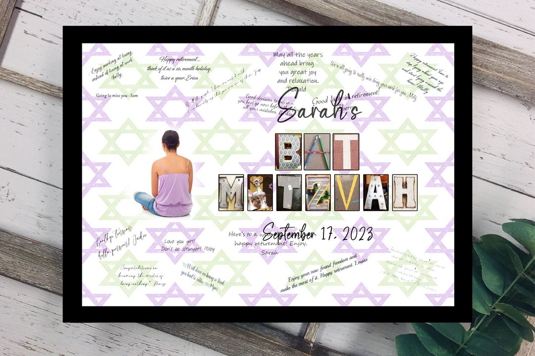 Bat Mitzvah Party, Custom Guest Book Alternative Unique, Bat Mitzvah ...