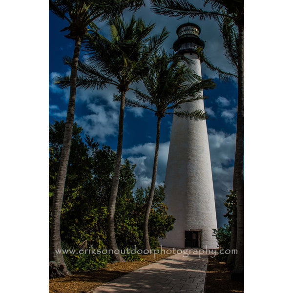 Cape Florida Lighthouse | Note/Greeting Cards, Flexible Magnet and Matted Print