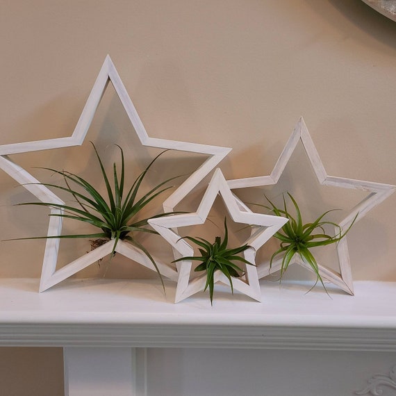 Set of 3 Wooden Stars