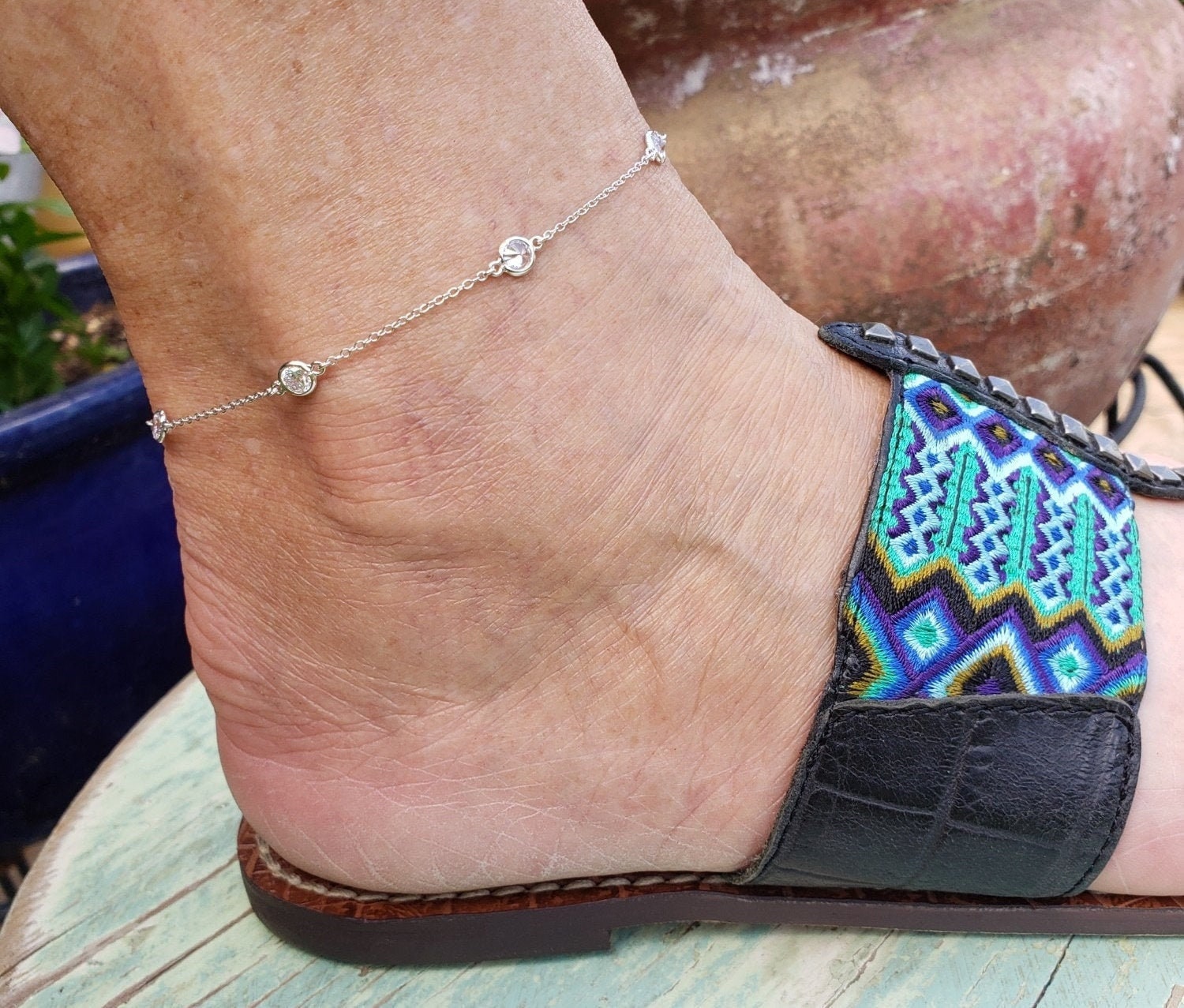 9 inch ankle bracelet deals