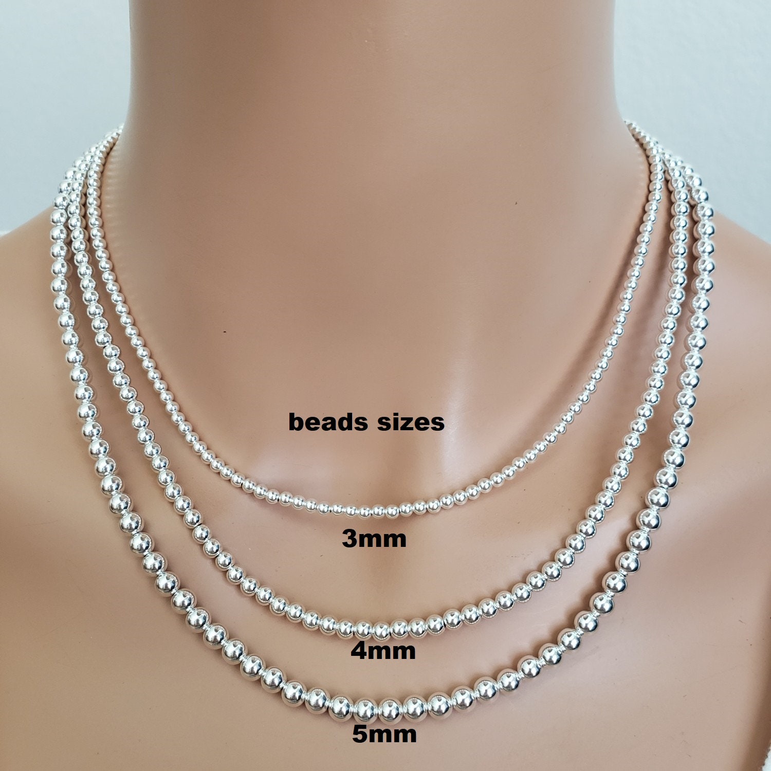 4mm outlet bead necklace