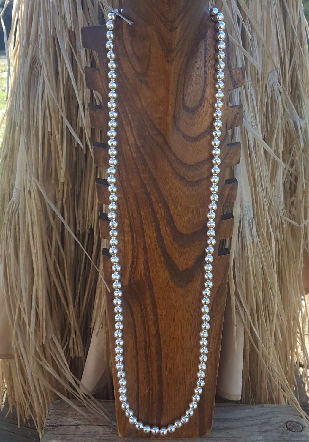 10mm Sterling Silver Bead Necklace 10mm Silver Bead Necklace Etsy