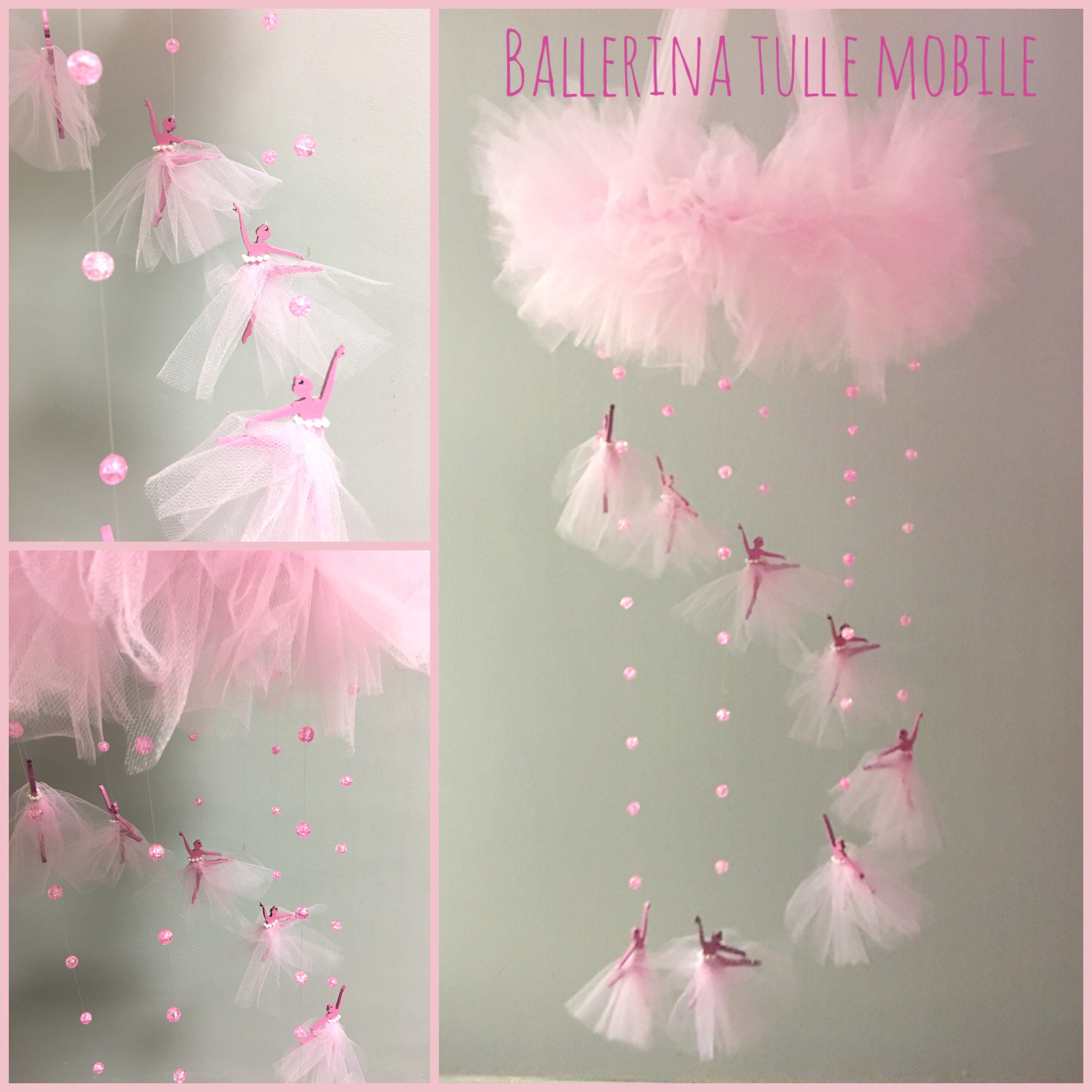 Pink ballerina tul colgando ballet móvil bailarina princesa | Etsy