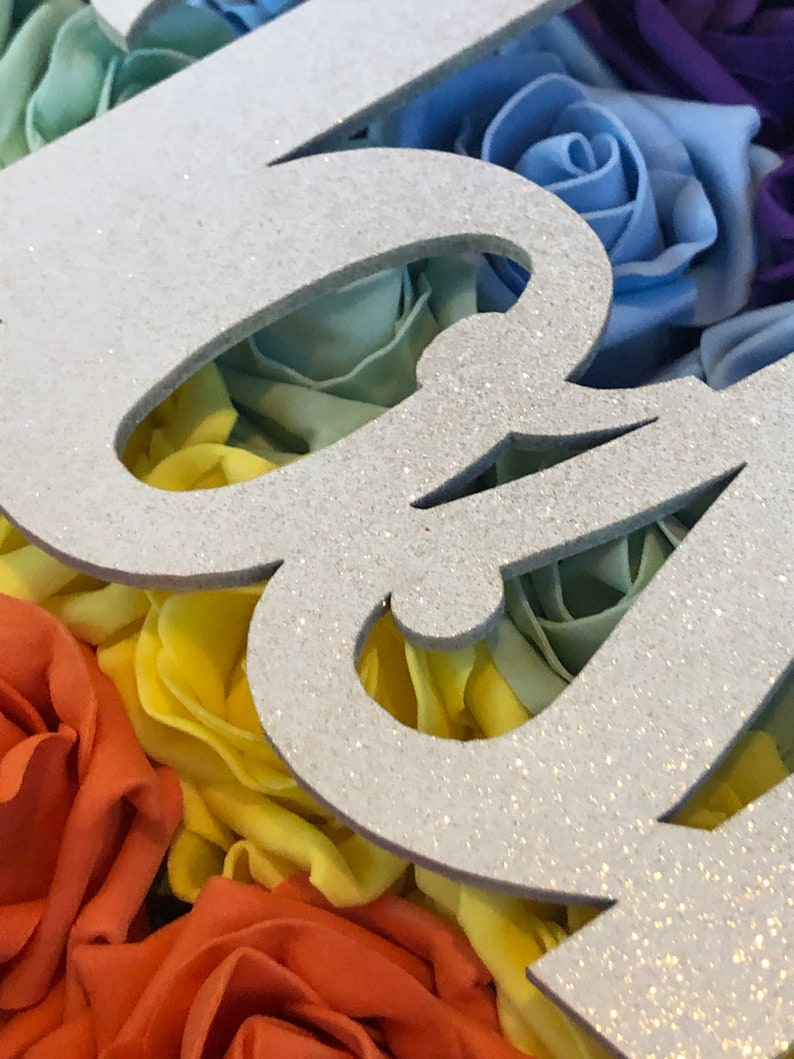 Rainbow Rose Heart Wreath Artificial Flowers Funeral Memorial Etsy