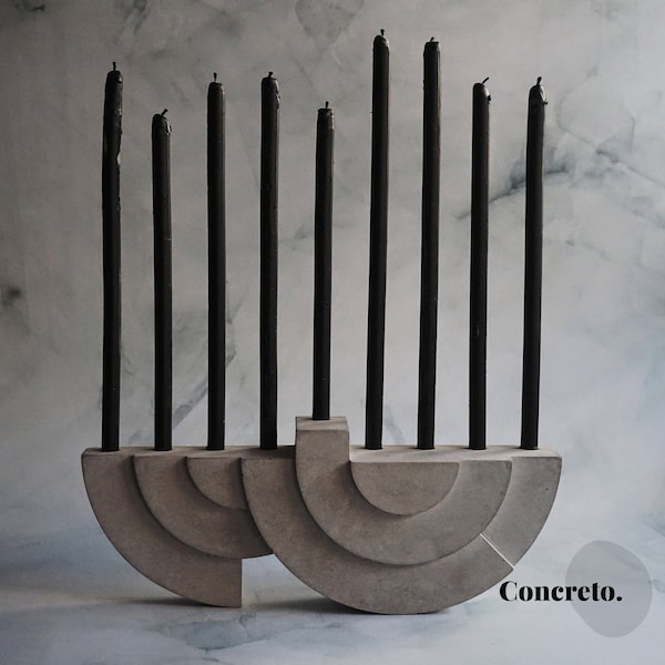 AGRIA Abstract Concrete | Chanukiah | Menorah |  Hanukkah