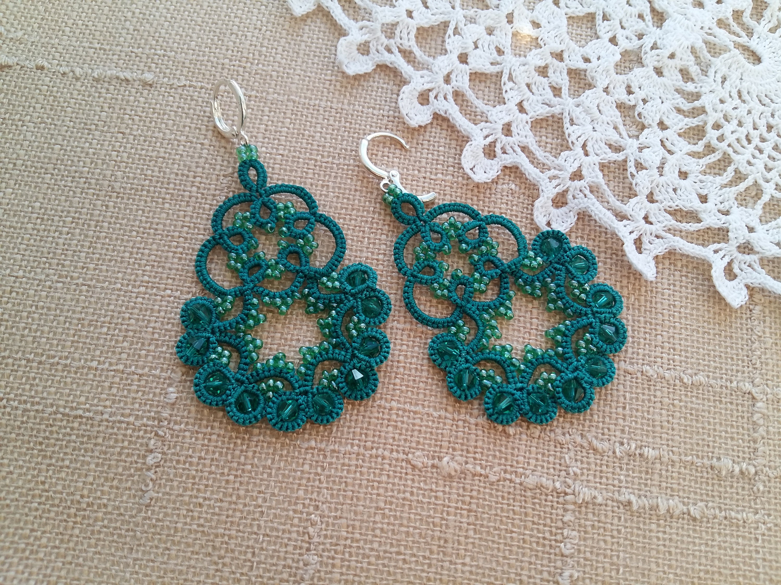 Tatting Jewelry Lace Earrings lamia Jewellery Etsy