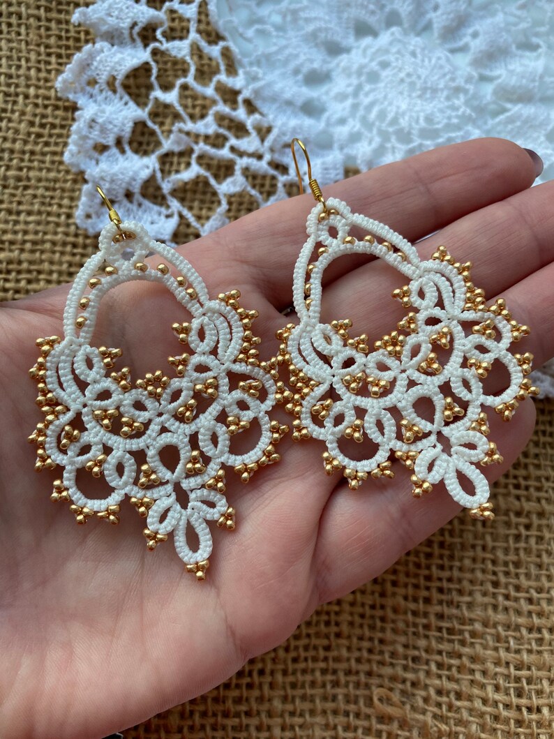 Tatting Jewelry Lace Earrings Маркиза Jewellery Etsy