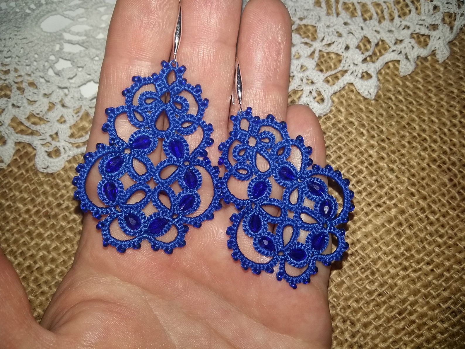 Tatting Jewelry Jewellery Earrings Infinity Chandelier Earrings