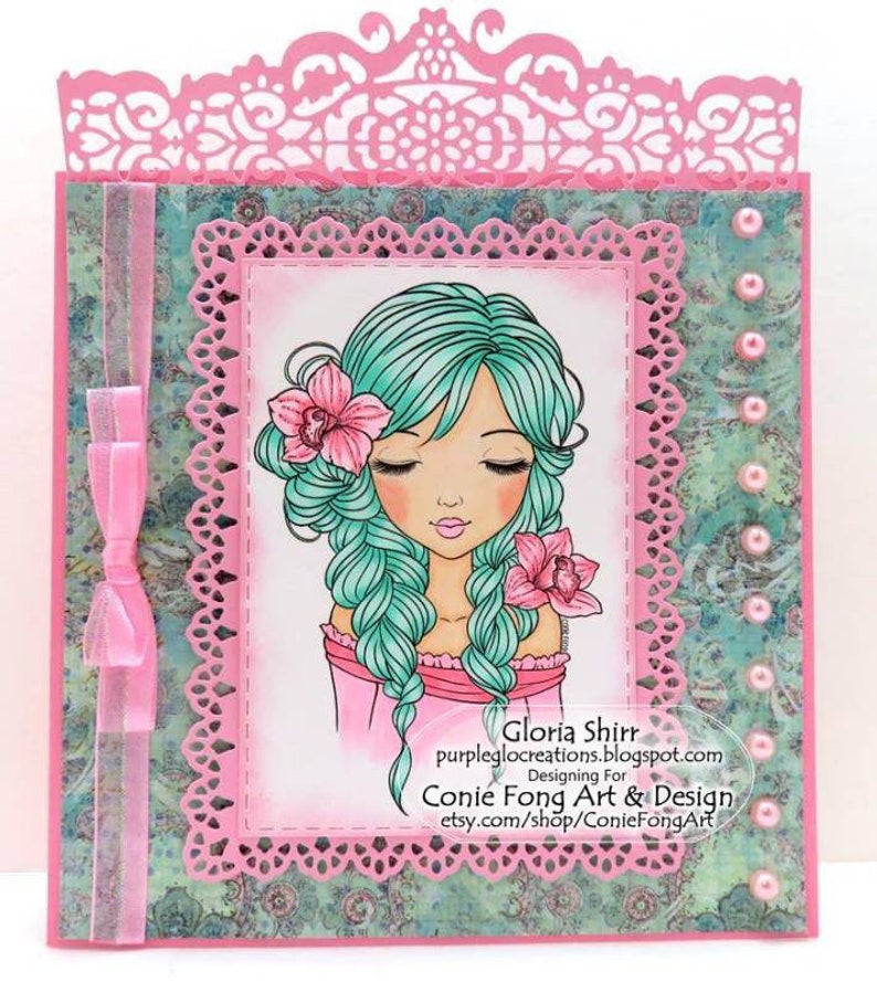 Digital Stamp Digi Stamp Digistamp Alanna by Conie Fong Etsy UK