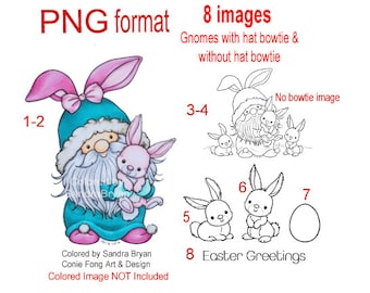 Digital Stamp, Digi Stamp, digistamp, Easter Bunny Gnome and Sentiment Bundle, Conie Fong, Birthday, Rabbit