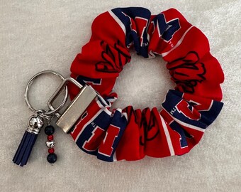 Ole Miss Scrunchie Keychain. Hotty Toddy.