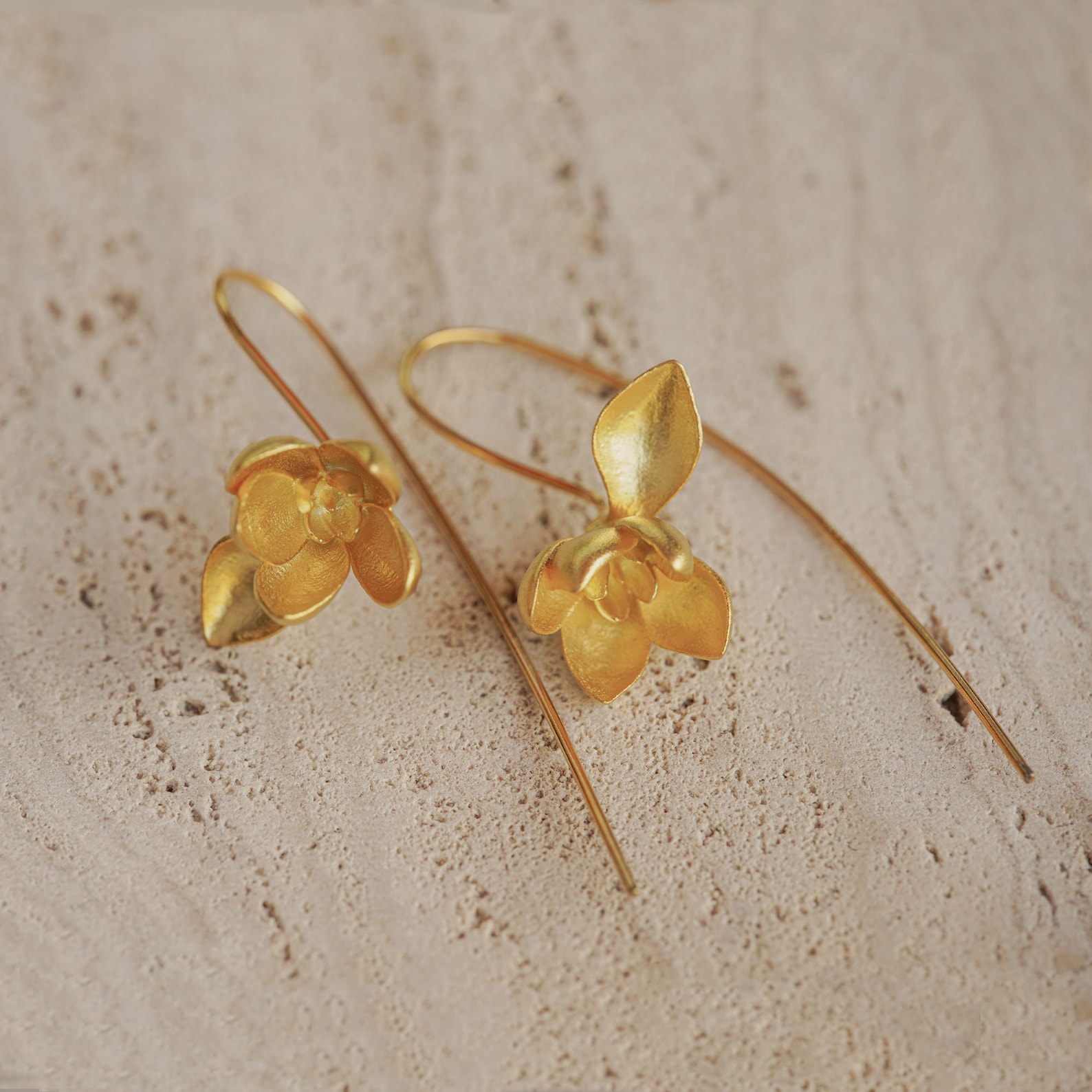 Magnolia Gold Charm Earrings