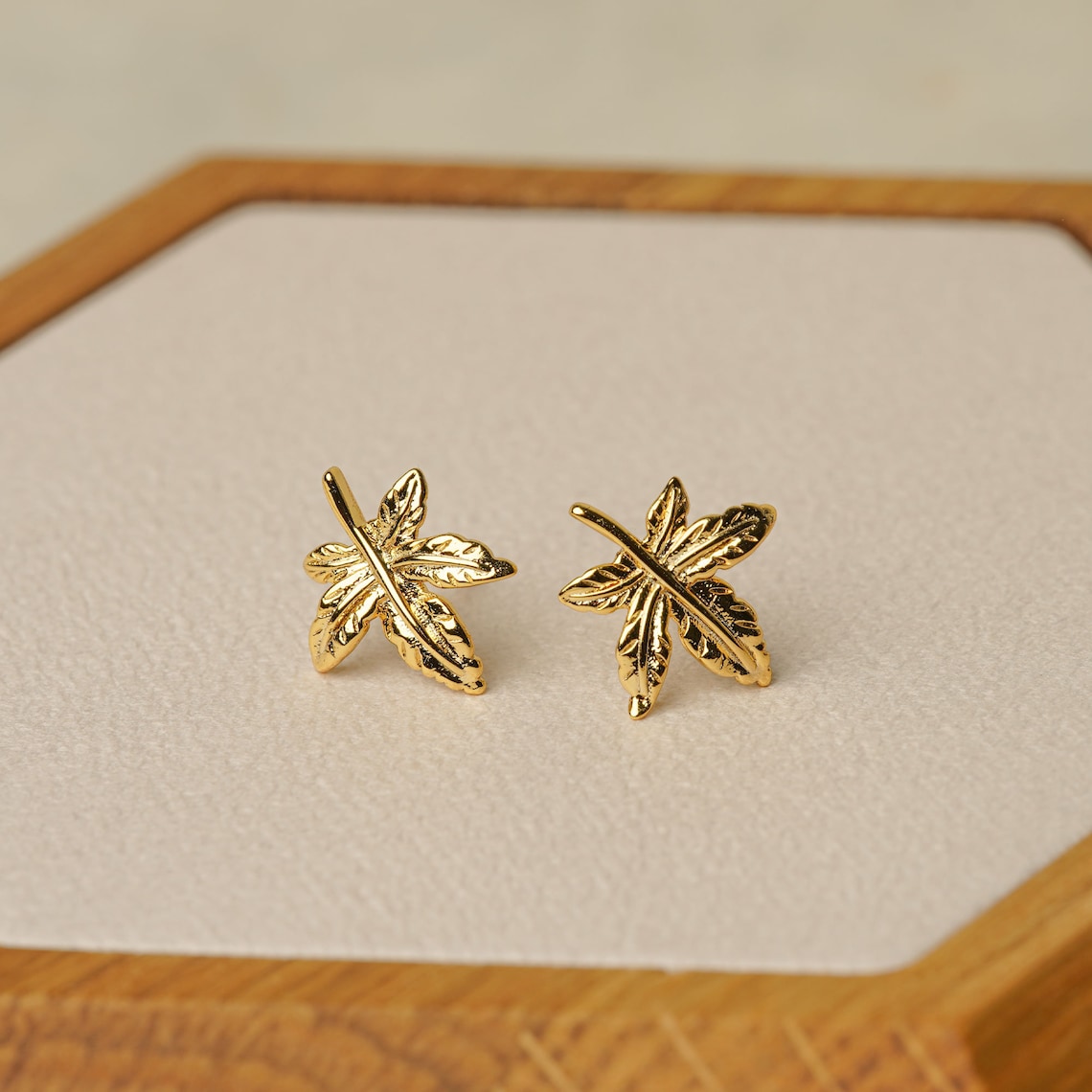 Leaf Earrings Gold Maple Leaf Maple Leaf Earrings Statement Etsy