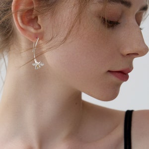 Freesia Drop Earrings- Embrace the Beauty of Nature, Perfect for Brides, Freesia Flower Blossom Earrings