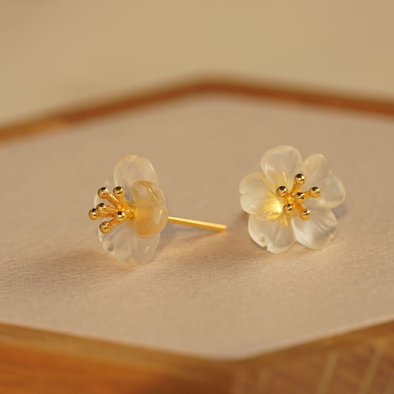 Orecchini a perno eleganti con cristalli in argento 925
