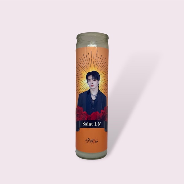 Stray Kids Saint I.N Unscented Candle, Stray Kids Gift, SKZ gift, k-pop gift, stray kids jeongin, stray kids i.n, kpop candle, skz candle