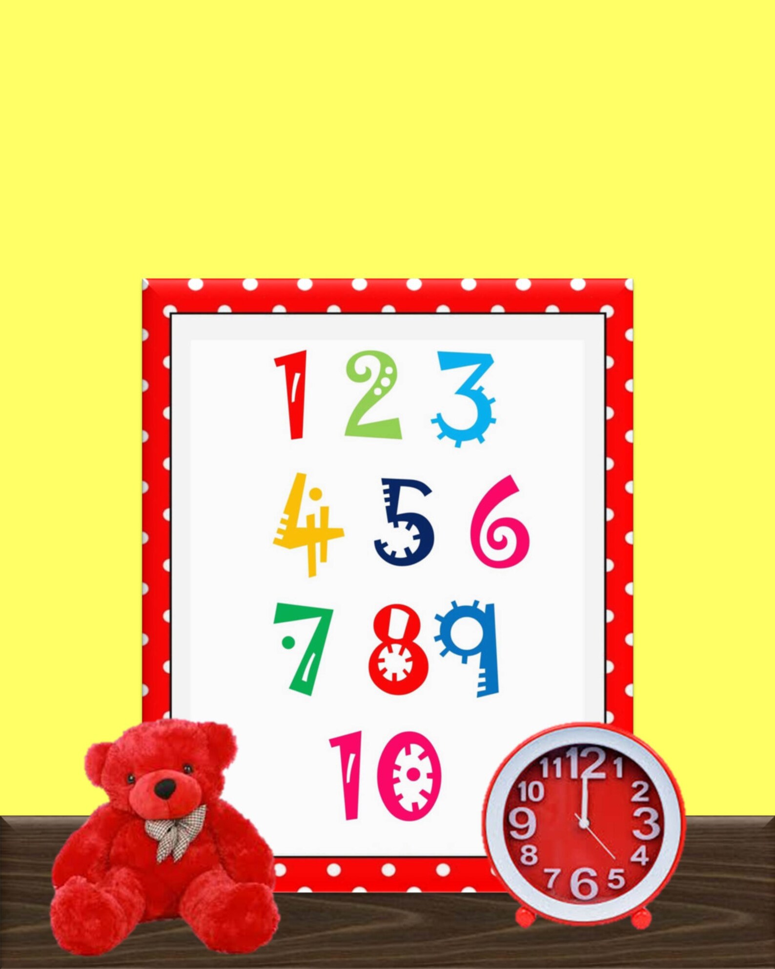 Nursery Number Art Printable Wall Art Instant Download Home | Etsy
