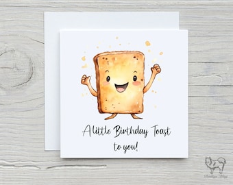 A little Birthday Toast to you Card, Birthday card, cute, funny cards, Boyfriend, Girlfriend, Wife, husband, friend, brother, sister card