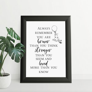 Winnie the Pooh Quote Digital download