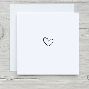 Carte coeur, petit coeur, contour du coeur, dessin de coeur, petit coeur, symbole du coeur, je t'aime, coeur simple, mariage, carte de la Saint-Valentin.
