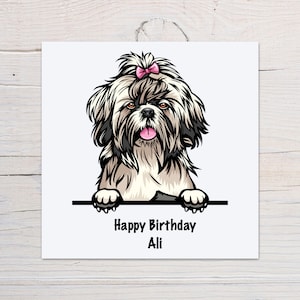 Personalised ShihTzu Happy Birthday Card