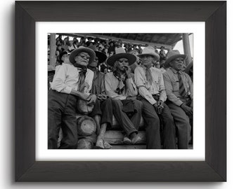 Vintage Montana Cowboys Rodeo Photograph: 1940s Western Wall Art (8x10 Print)