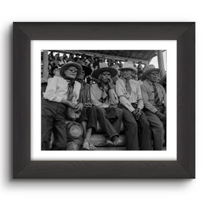 Old COWBOYS Watching a Rodeo VINTAGE Western Life Montana 1940s Photograph, Black and White 8X10 Photo Print Wall Art Décor