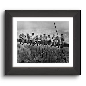 Empire State Building Print: 1932 Ironworkers Lunch, NYC Photograph (8x10 In)
