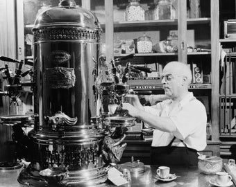 Vintage Italian Coffee Cafe Print, New York, 1942 (Digital Download)
