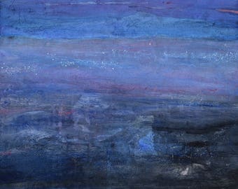 Embracing The Dark Side - expressionistic mixed media painting on canvas. Cornish art inspired by nature. Textured art. Expressionism colour