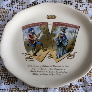 Choisy-Le-Roi Vintage French Baron De Crac ( Munchausen ) Cake / Collector&#39;s Plate