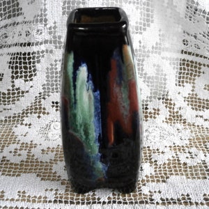 Belgium Faiencerie de Thulin Studio Pottery Drip Glaze Vase