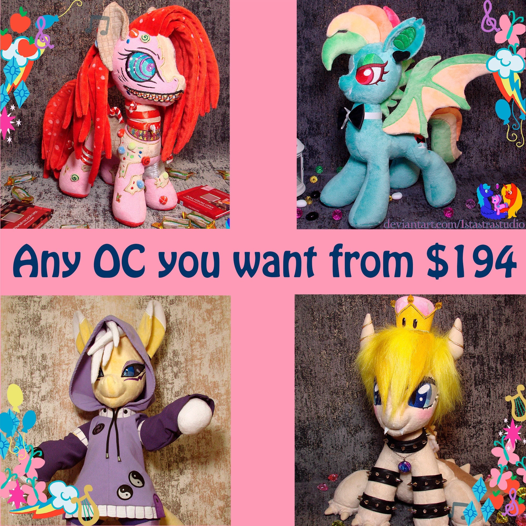 OC pony plush custom handmade My Little Pony plushie MLP | Etsy