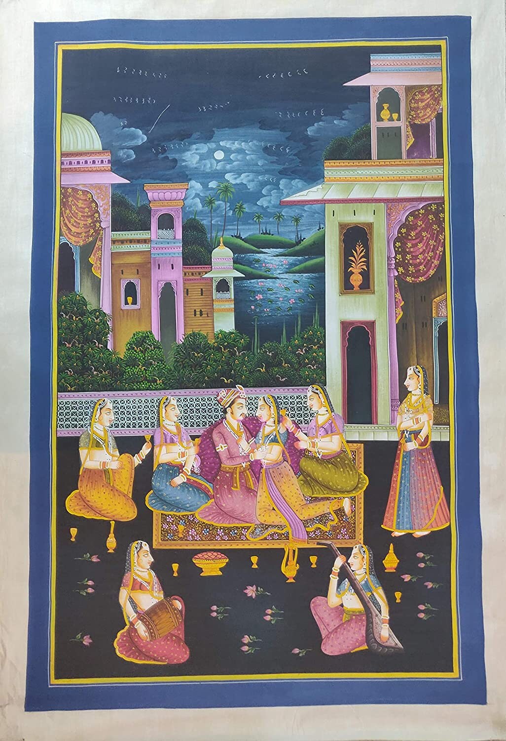 Rajasthani Art Traditional Mughal Art Wall Decor Fine Work Etsy