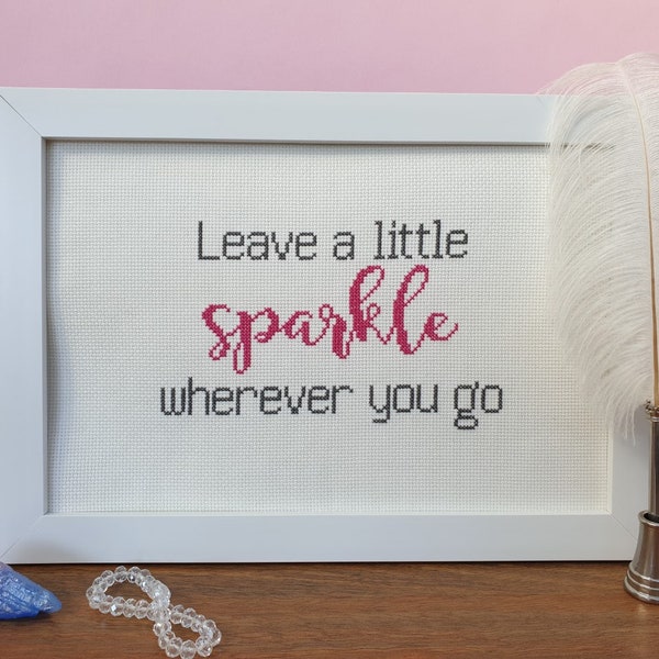 LEAVE A LITTLE SPARKLE - Cross Stitch Pattern by Mezz Design - Instant pdf