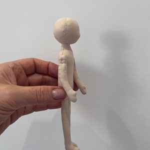 Cotton Blank doll body - 6.7" (17cm), blank rag doll, rag doll body, the body of the doll made of cloth, textile dolls blank rag