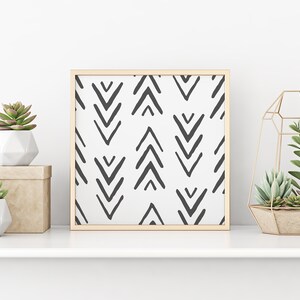 Arrow Printable - Black And White Arrow - Arrow Wall Art - Pine Trees - Black and White Abstract Wall Art - 5x7 print - 16x20