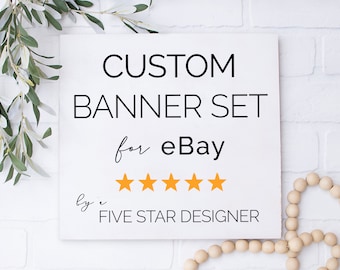 Custom Ebay Store Banner And Logo Design Set, Ebay Store Header, Ebay Store Billboard Image, Ebay Store Logo, Quick Turnaround, Set Of Two